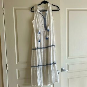 NWT Tommy Bahama White Cotton embroidered Dress